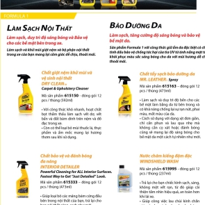 SẢN PHẨM CHĂM SÓC XE FORMULA1 SỐ 1 CỦA MỸ